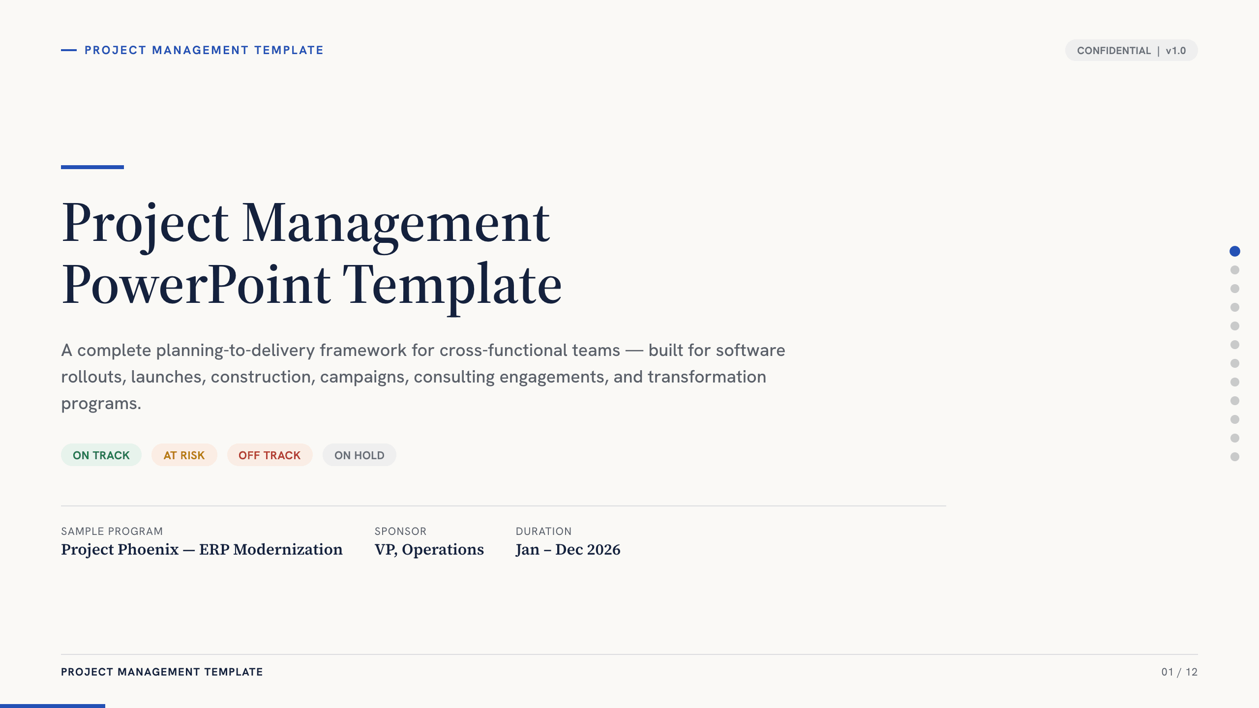 Project Management PowerPoint Template preview