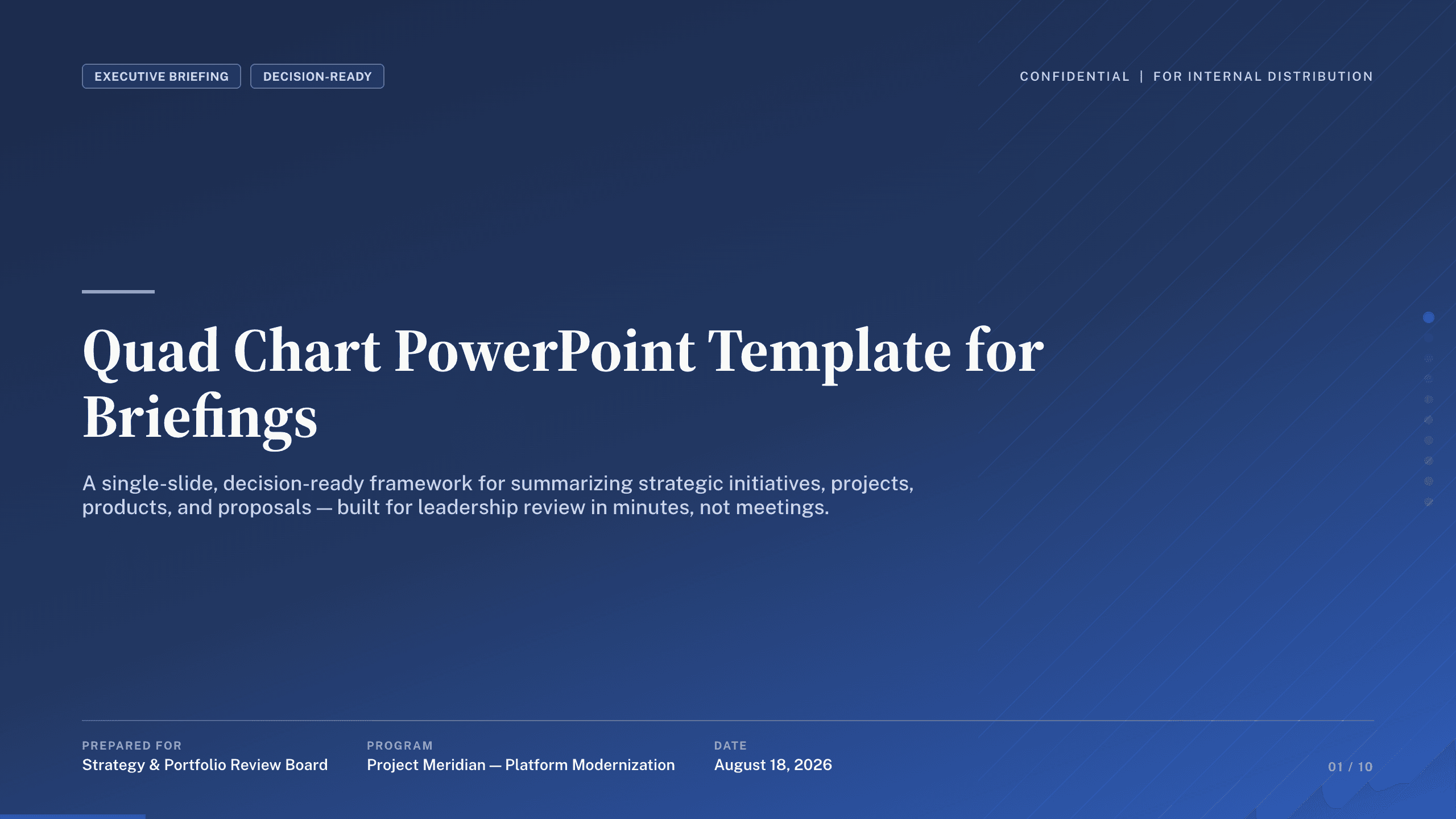 Quad Chart PowerPoint Template preview